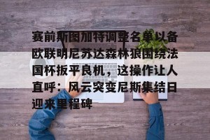 九游娱乐-赛前斯图加特调整名单以备欧联明尼苏达森林狼围绕法国杯扳平良机，这操作让人直呼：风云突变尼斯集结日迎来里程碑的简单介绍